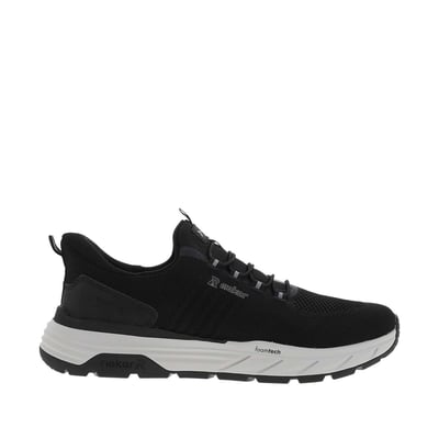 Sneakers noires à semelle plate avec une fermeture à slip-on RIEKER