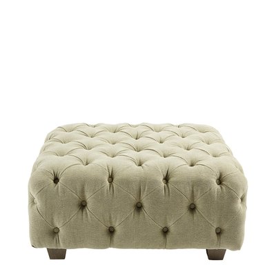 Pouf en lin BLANC D’IVOIRE