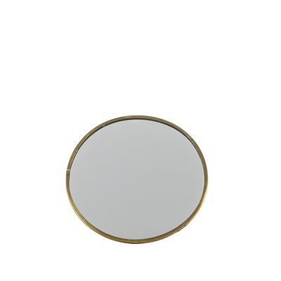 15cm Antique Brass Round Mirror with Stand SO'HOME