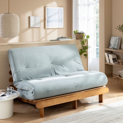 Matelas futon latex ferme velours côtelé TERRE DE NUIT
