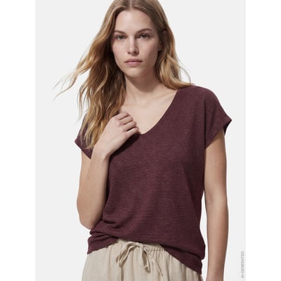 T-shirt effet brillant PIECES