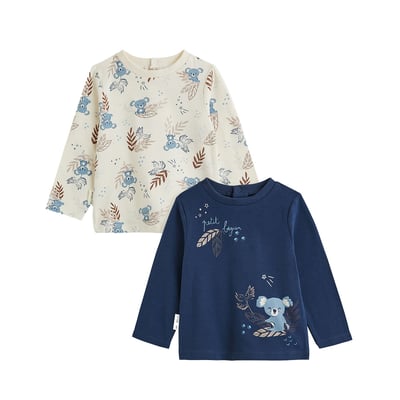 Lot de 2 t-shirts bébé manches longues Mathéo PETIT BEGUIN