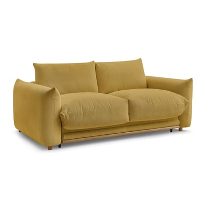 Canapé lit 3 places en tissu couchage 140x190 cm, ERNEST BOBOCHIC