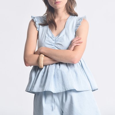 Блуза из денима MOLLY BRACKEN