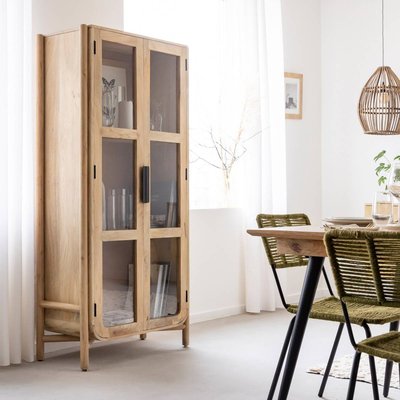 Vitrine haute en bois de manguier  NOVA MADE IN MEUBLES 