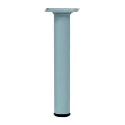 Pied Métallique Blanc Cylindrique Acier H200 Mm X D30 Mm EVOLUDIS
