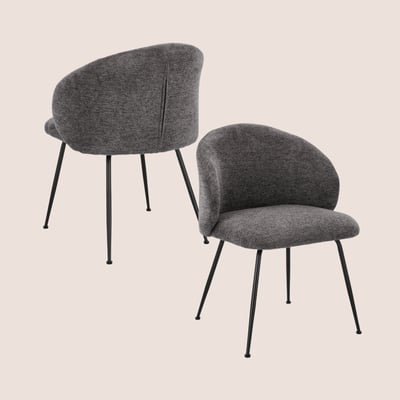 Chaises de salle à manger en tissu chenillé (lot de 2) - LOU HELLIN, DEPUIS 1862