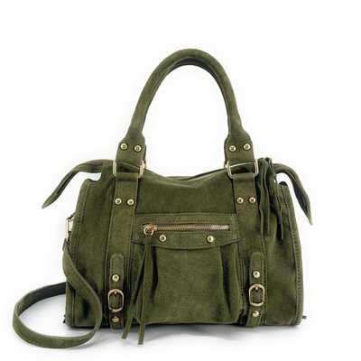 Sac à main en croûte de cuir STORM SUEDE GOLD OH MY BAG