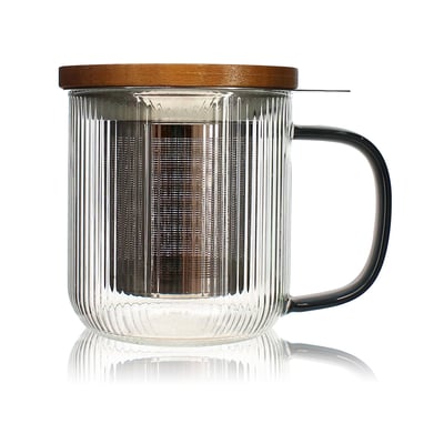 Tisanière en verre et anse 300ml, KARL OGO LIVING