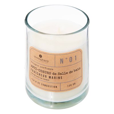 Bougie parfumée anti odeur salle de bain ATMOSPHERA