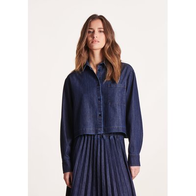 Chemise courte en jean brut LA FEE MARABOUTEE