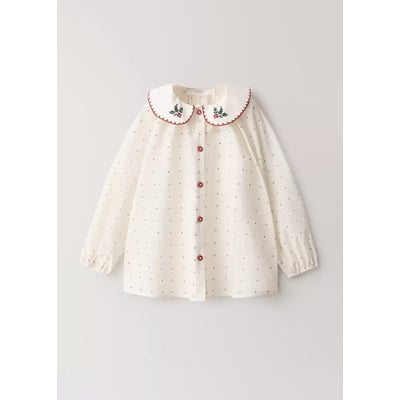 Blouse de pyjama en coton imprimé MANGO HOME