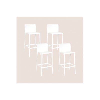 Tabourets de bar d'extérieur avec repose-pieds (lot de 4) - EOLE HELLIN, DEPUIS 1862