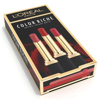 Coffret 3 Rouges à Lèvres Mat et repulpant L'OREAL PARIS