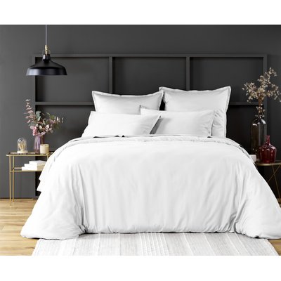 Housse de couette satin de coton lavé unie BATON ROUGE