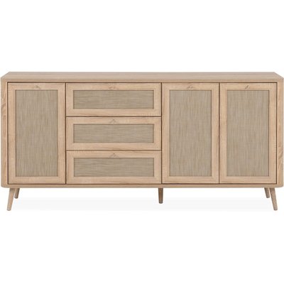 Buffet cannage et effet bois - PADANG HOMIFAB