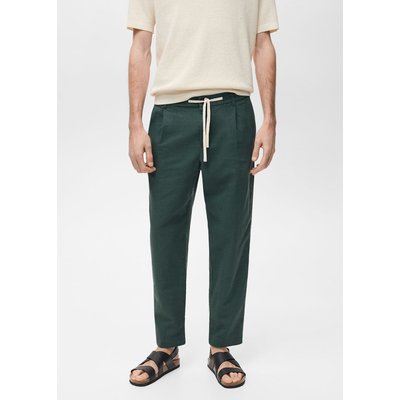 Pantalon slim fit lin cordon MANGO MAN