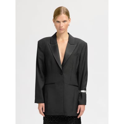 Veste En Laine 100% Noir - Taille 3 (FR) Pour Femme - Occasion Parfait État