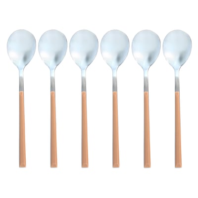 Lot de 6 cuillères de table en acier inoxydable, COLORAMA NOVASTYL