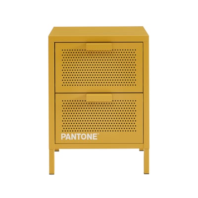 Table de chevet en acier 2 tirroirs PANTONE