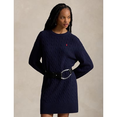 Robe courte torsadée en laine et cachemire POLO RALPH LAUREN