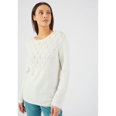 Pull maille ajourée mélange alpaga DAMART