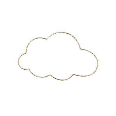 Déco murale nuage fil laiton torsadé -  LOJI HOME MAISON