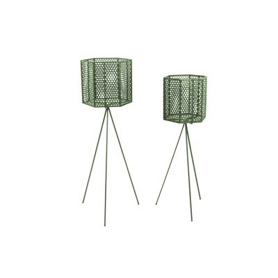 2 Cache-pots sur pieds en métal Mesh PRESENT TIME