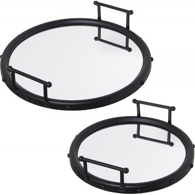 Plat vide-poche en métal, miroir (lot de 2) RECOLLECTION