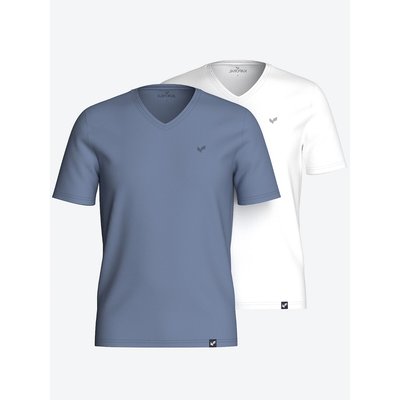Pack of 2 Gift T-Shirts in Cotton with V-Neck KAPORAL