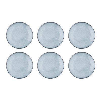 Lot de 6 assiettes plates en grès, CLOUD BJORN