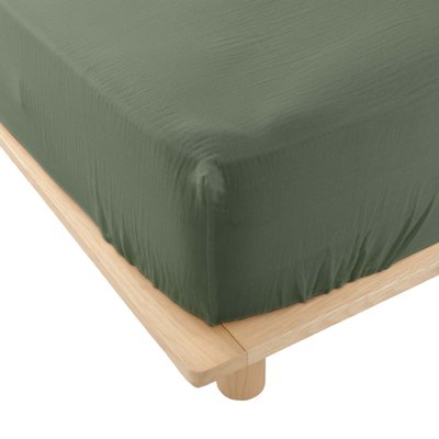 Drap Housse Gaze Coton tendance uni DOUCEUR D'INTÉRIEUR