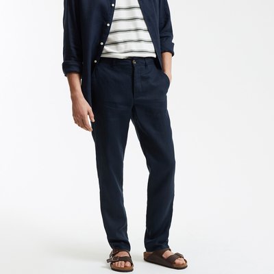 Pantalon droit en lin, Signature ISAAC LA REDOUTE COLLECTIONS