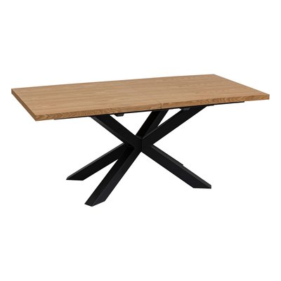Table à manger extensible Olaf en bois et métal pour 6 à 8 personnes ATMOSPHERA