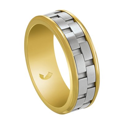 OAHU - Two-tone golden steel ring JOURDAN BIJOUX