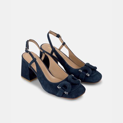 Chaussures à talons ouvertes à l'arrière avec bride à la pointe et fermeture à boucle ALMA EN PENA