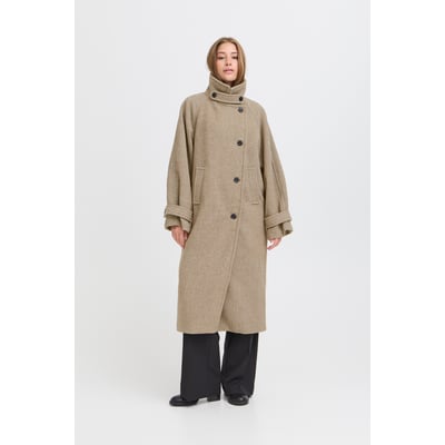 Manteau coupe oversize col montant ICHI
