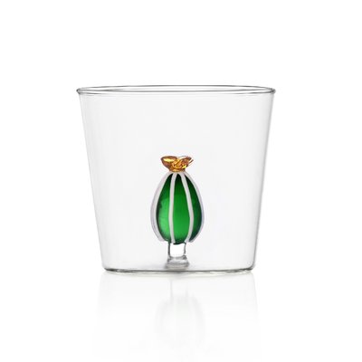 Verre Tumbler Cactus Amber Flower ICHENDORF