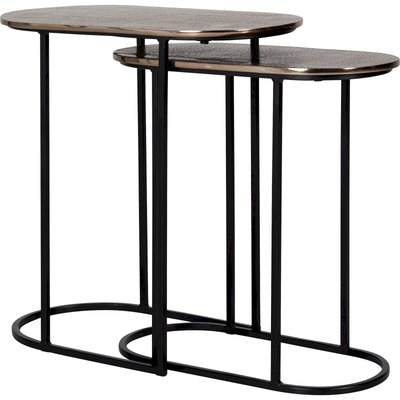 Tables gigognes aluminium ovale Chandon RECOLLECTION