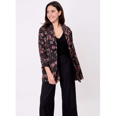 Veste kimono fluide satinée SCARLET LA FIANCÉE