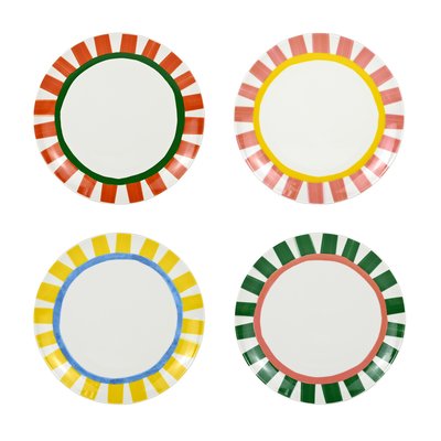 Set de 4 assiettes plates   27 cm-DOLCE VITA TABLE PASSION