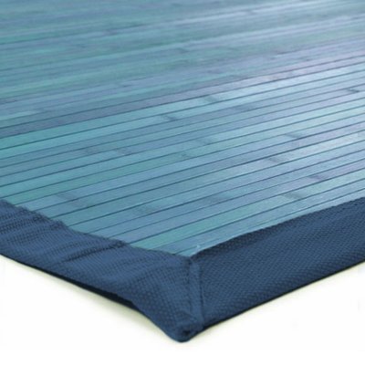 Tapis en bambou lattes et ganse  70x120 THE DECO FACTORY