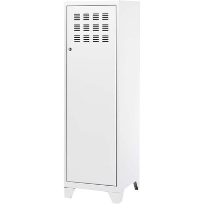 Armoire de rangement métal 1 porte Blanc mat PIERRE HENRY