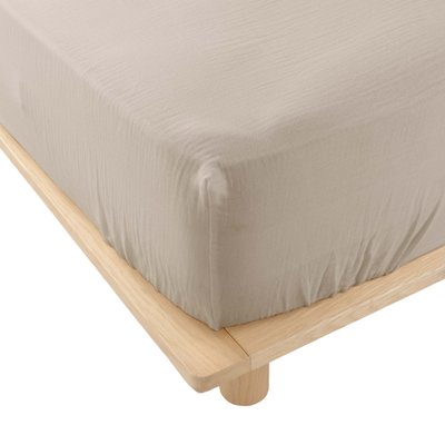 Drap Housse Gaze Coton tendance uni DOUCEUR D'INTÉRIEUR