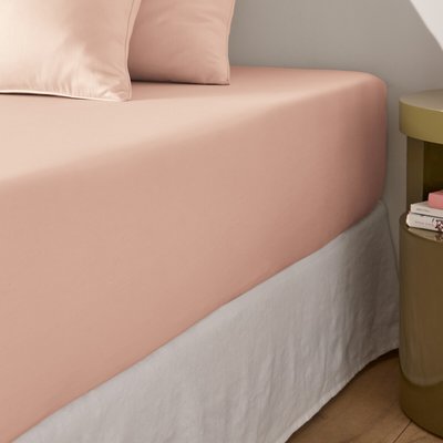 Lenzuolo con angoli in satin di cotone balza 30 cm, Opale LA REDOUTE INTERIEURS