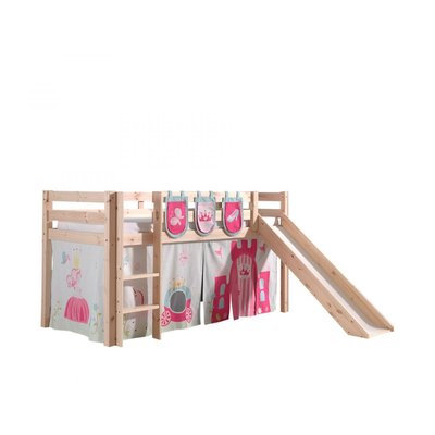 Lit Compact avec Toboggan + Rideau de lit Princess + pochettes princess VIPACK