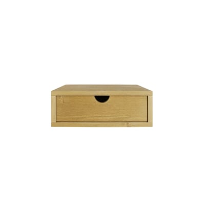 Table de chevet murale en bois massif beige - ANEU AUTRE TON