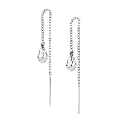 Boucles D'Oreilles en acier, cristaux, T-DESIGN TRUSSARDI