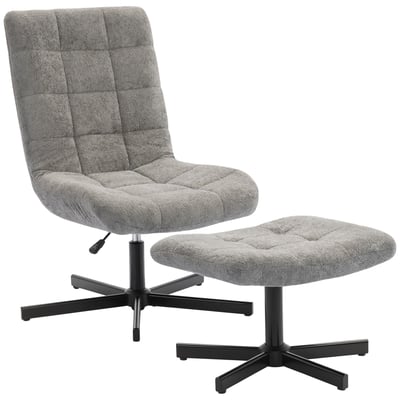 Fauteuil inclinable avec repose-pieds Velours HOMCOM