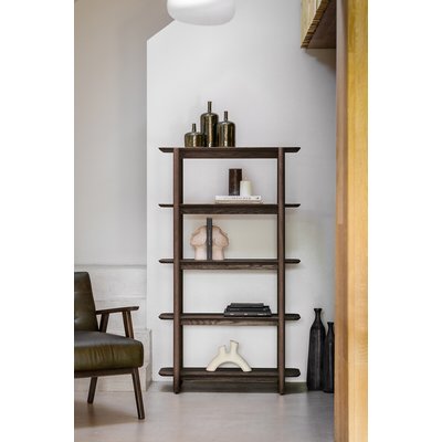 Hale Smoked Wood Low Shelving Unit SO'HOME